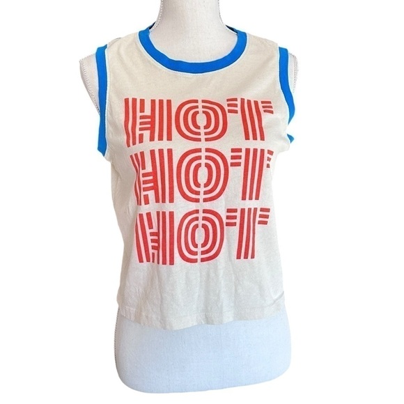 #1 NWT MOTHER Denim The Strong and Silent Tank in Hot Hot Hot - Picture 4 of 8